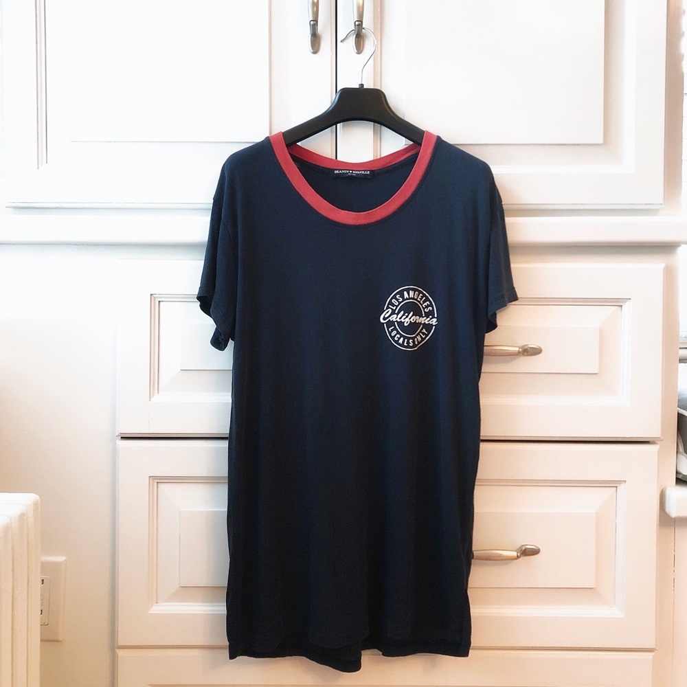 California Brandy Melville Ringer T-Shirt